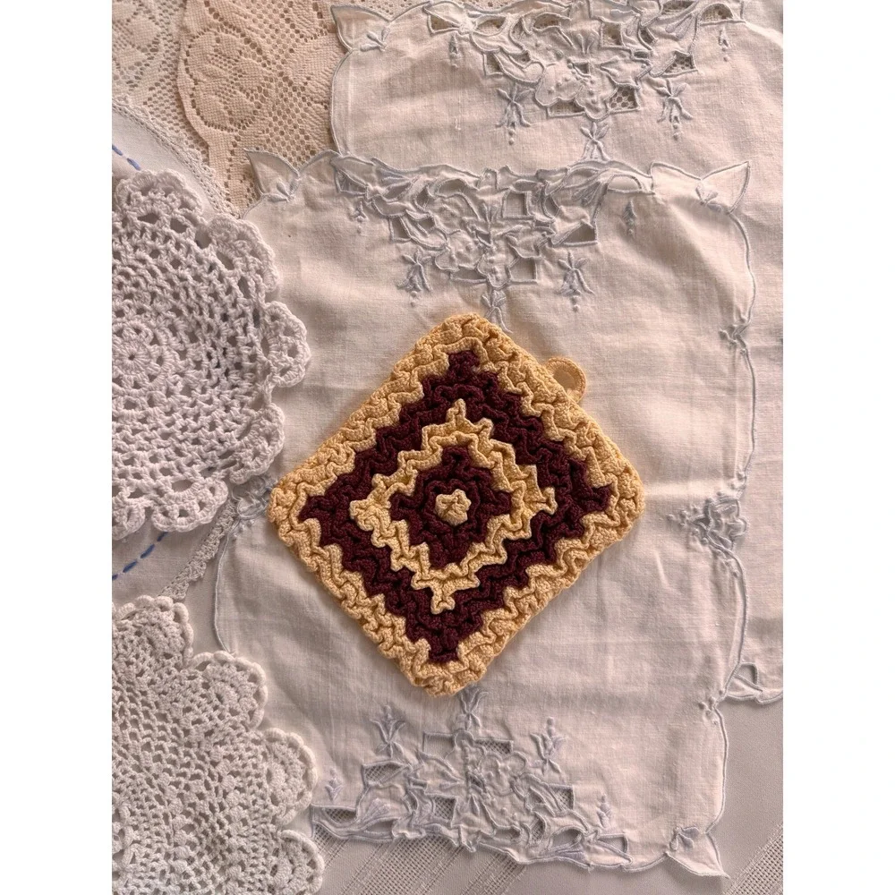 Vintage Crochet Doilies & Embroidered Mixed Lot Table Decor 10 Pieces 1 FREE